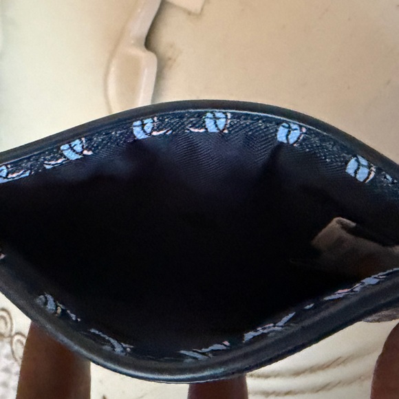 Kate Spade navy  and light Blue Patterned Card Holder - Picture 4 of 6